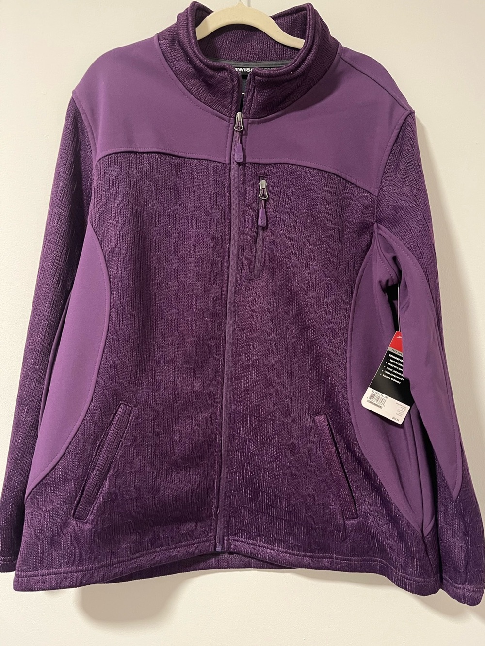 Swiss Tech Women's Deep Purple Full-Zip Utility Jacket
